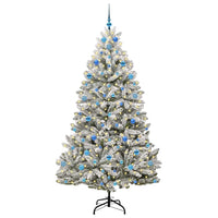 Albero di Natale artificiale Verde e Bianco 210 cm 3395764
