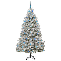 Albero di Natale artificiale Verde e Bianco 210 cm 3395764