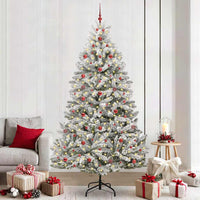 Albero di Natale artificiale Verde e Bianco 240 cm 3395766