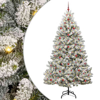 Albero di Natale artificiale Verde e Bianco 240 cm 3395766