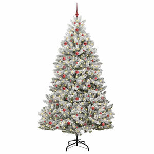 Albero di Natale artificiale Verde e Bianco 240 cm 3395766
