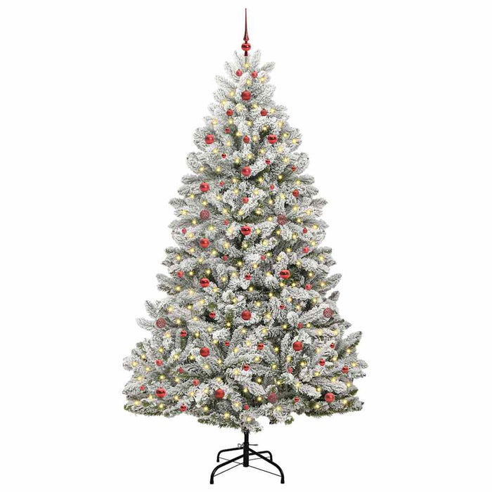 Albero di Natale artificiale Verde e Bianco 240 cm 3395766