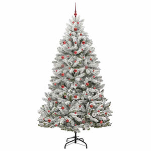 Albero di Natale artificiale Verde e Bianco 240 cm 3395766