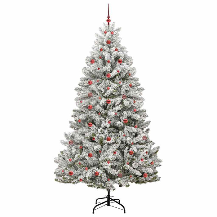 Albero di Natale artificiale Verde e Bianco 240 cm 3395766