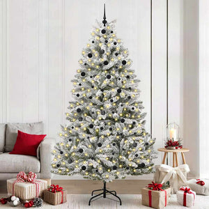 Albero di Natale artificiale Verde e Bianco 240 cm 3395767
