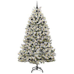 Albero di Natale Artificiale-Albero Natalizio con 300 LED Verde e Bianco 240 cm 362928