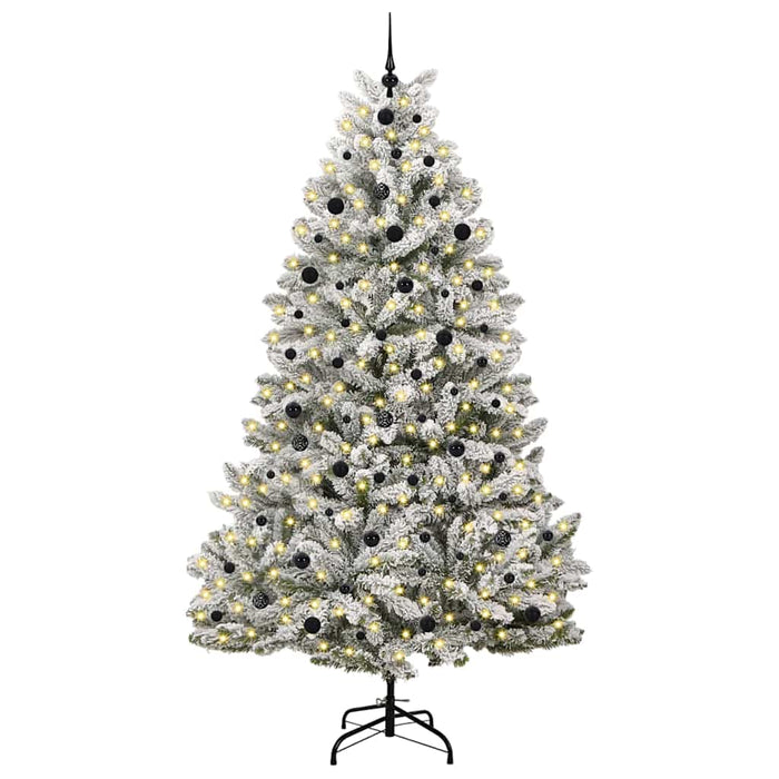 Albero di Natale Artificiale-Albero Natalizio con 300 LED Verde e Bianco 240 cm 362928