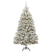 Albero di Natale Artificiale-Albero Natalizio con 300 LED Verde e Bianco 240 cm 553786
