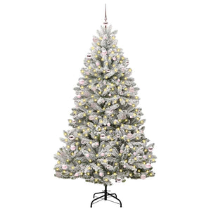 Albero di Natale Artificiale-Albero Natalizio con 300 LED Verde e Bianco 240 cm 553786