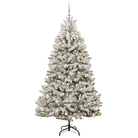 Albero di Natale Artificiale-Albero Natalizio con 300 LED Verde e Bianco 240 cm 553786