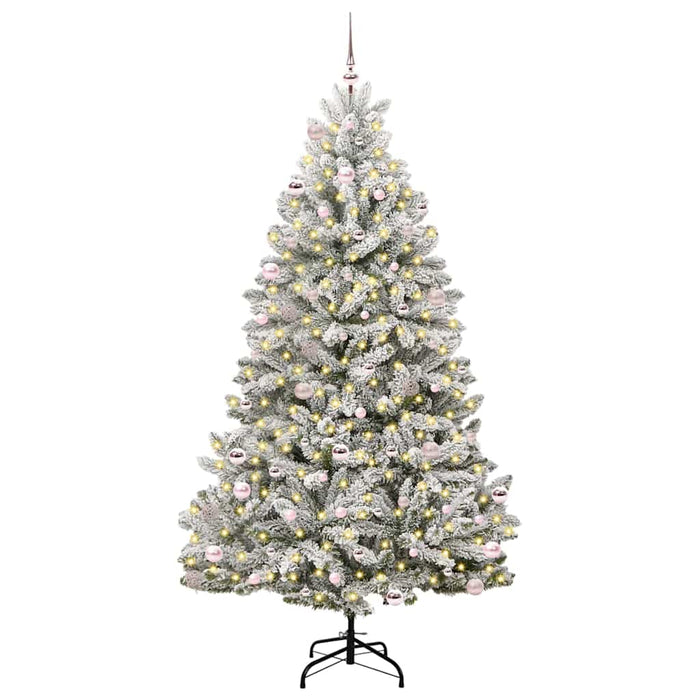 Albero di Natale Artificiale-Albero Natalizio con 300 LED Verde e Bianco 240 cm 553786