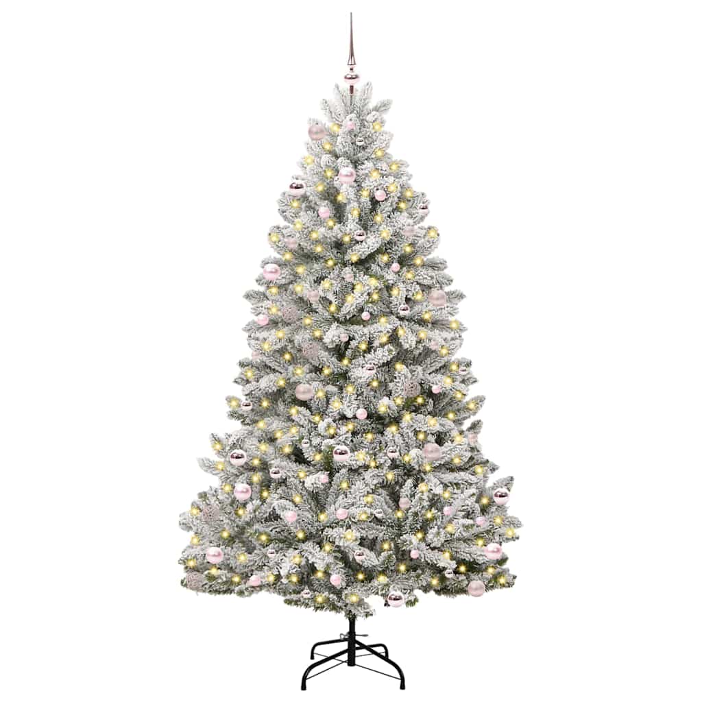 Albero di Natale artificiale Verde e Bianco 240 cm 3395768