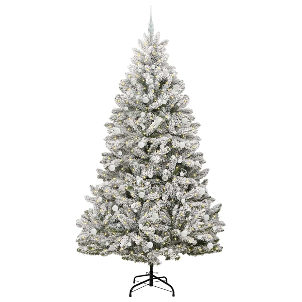 Albero di Natale Artificiale-Albero Natalizio con 300 LED Verde e Bianco 240 cm 538649