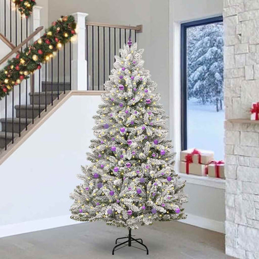 Albero di Natale artificiale Verde e Bianco 240 cm 3395772