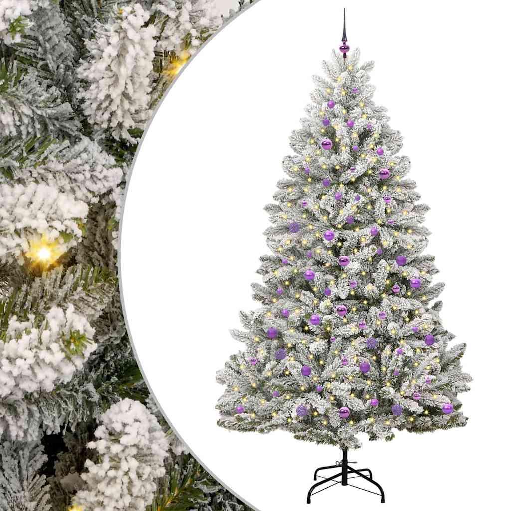 Albero di Natale artificiale Verde e Bianco 240 cm 3395772