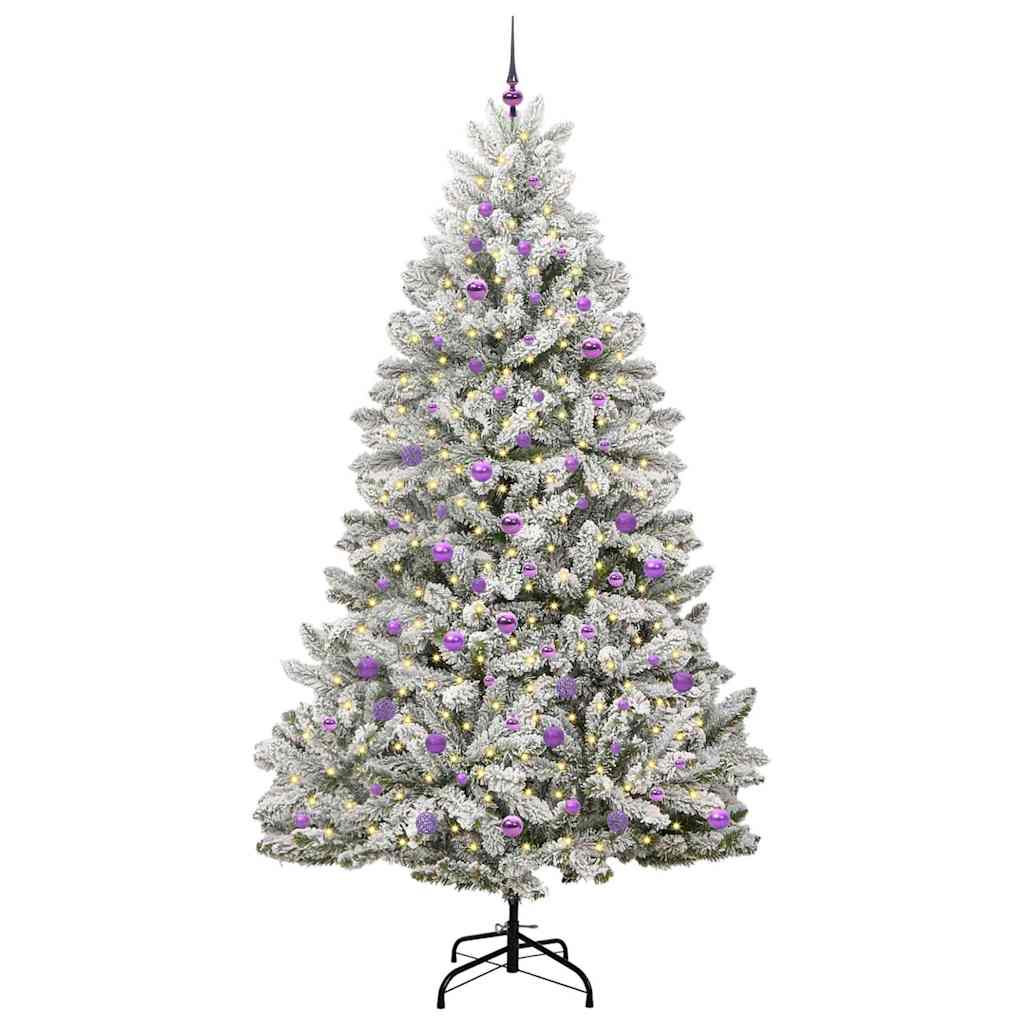 Albero di Natale Artificiale-Albero Natalizio con 300 LED Verde e Bianco 240 cm 364315