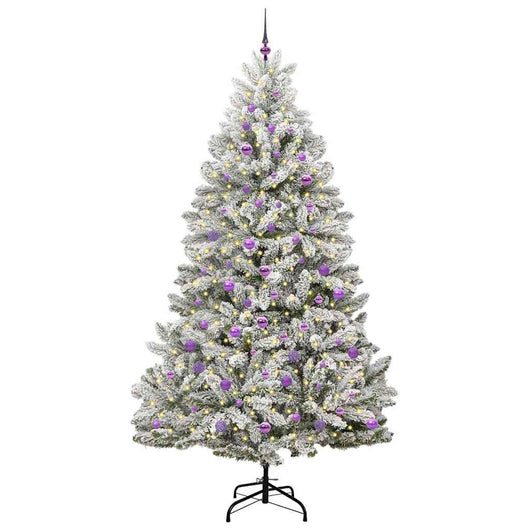 Albero di Natale Artificiale-Albero Natalizio con 300 LED Verde e Bianco 240 cm 364315