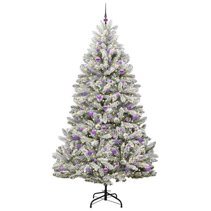 Albero di Natale Artificiale-Albero Natalizio con 300 LED Verde e Bianco 240 cm 364315