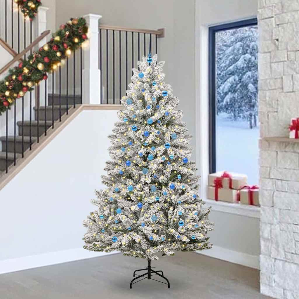 Albero di Natale artificiale con 300 LED Verde e Bianco 240 cm 3395773