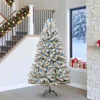 Albero di Natale artificiale con 300 LED Verde e Bianco 240 cm 3395773