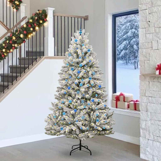 Albero di Natale artificiale con 300 LED Verde e Bianco 240 cm 3395773