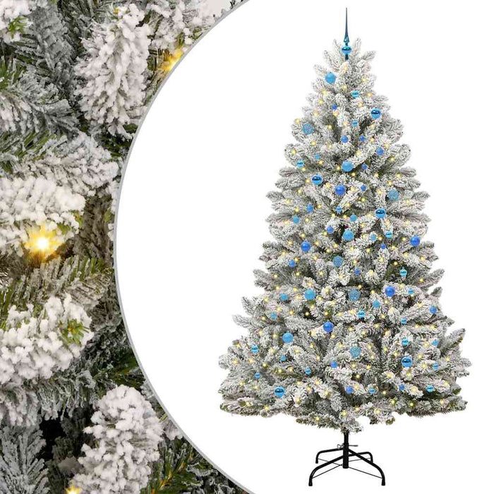Albero di Natale artificiale con 300 LED Verde e Bianco 240 cm 3395773