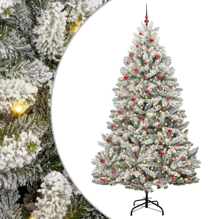 Albero di Natale artificiale Verde e Bianco 270 cm 3395775