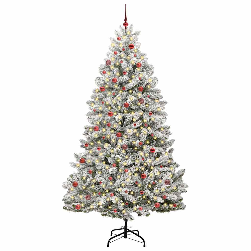 Albero di Natale artificiale Verde e Bianco 270 cm 3395775
