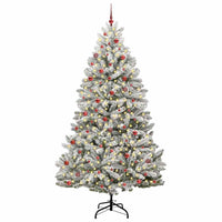 Albero di Natale artificiale Verde e Bianco 270 cm 3395775