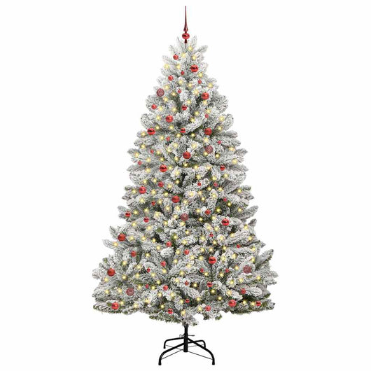 Albero di Natale artificiale Verde e Bianco 270 cm 3395775