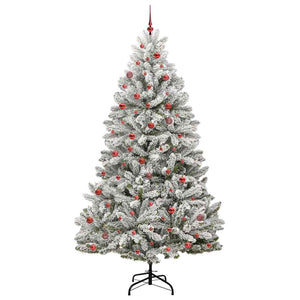 Albero di Natale artificiale Verde e Bianco 270 cm 3395775