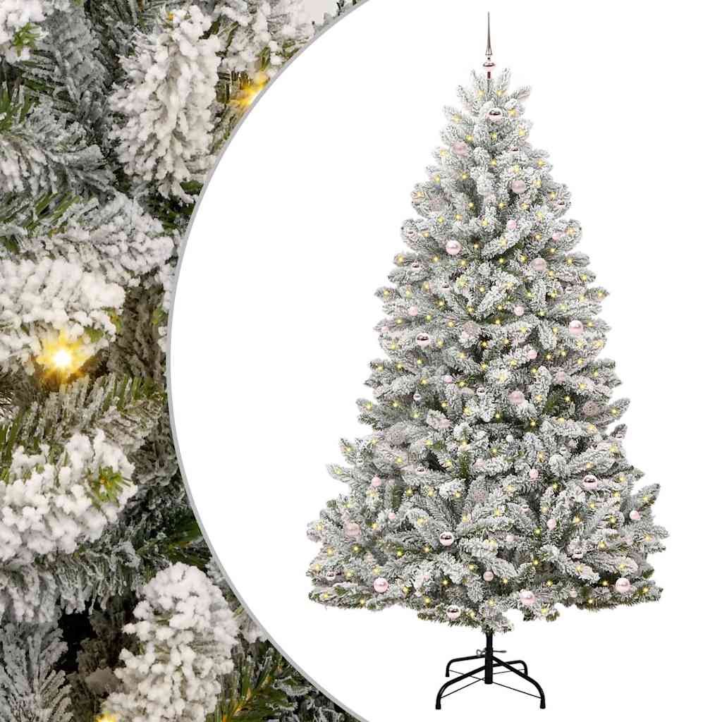 Albero di Natale artificiale Verde e Bianco 270 cm 3395777