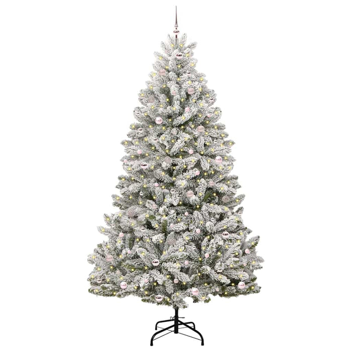 Albero di Natale Artificiale-Albero Natalizio con 300 LED Verde e Bianco 270 cm 561700