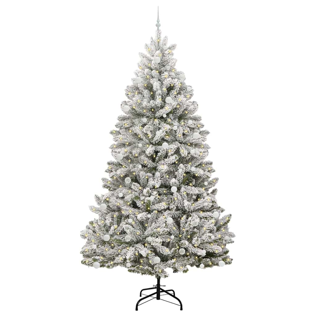 Albero di Natale Artificiale-Albero Natalizio con 300 LED Verde e Bianco 270 cm 543816