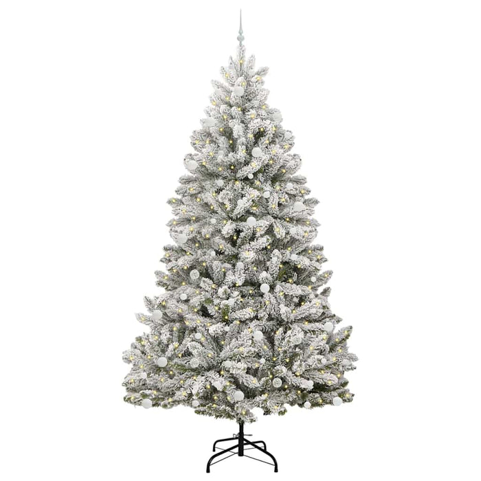 Albero di Natale Artificiale-Albero Natalizio con 300 LED Verde e Bianco 270 cm 543816