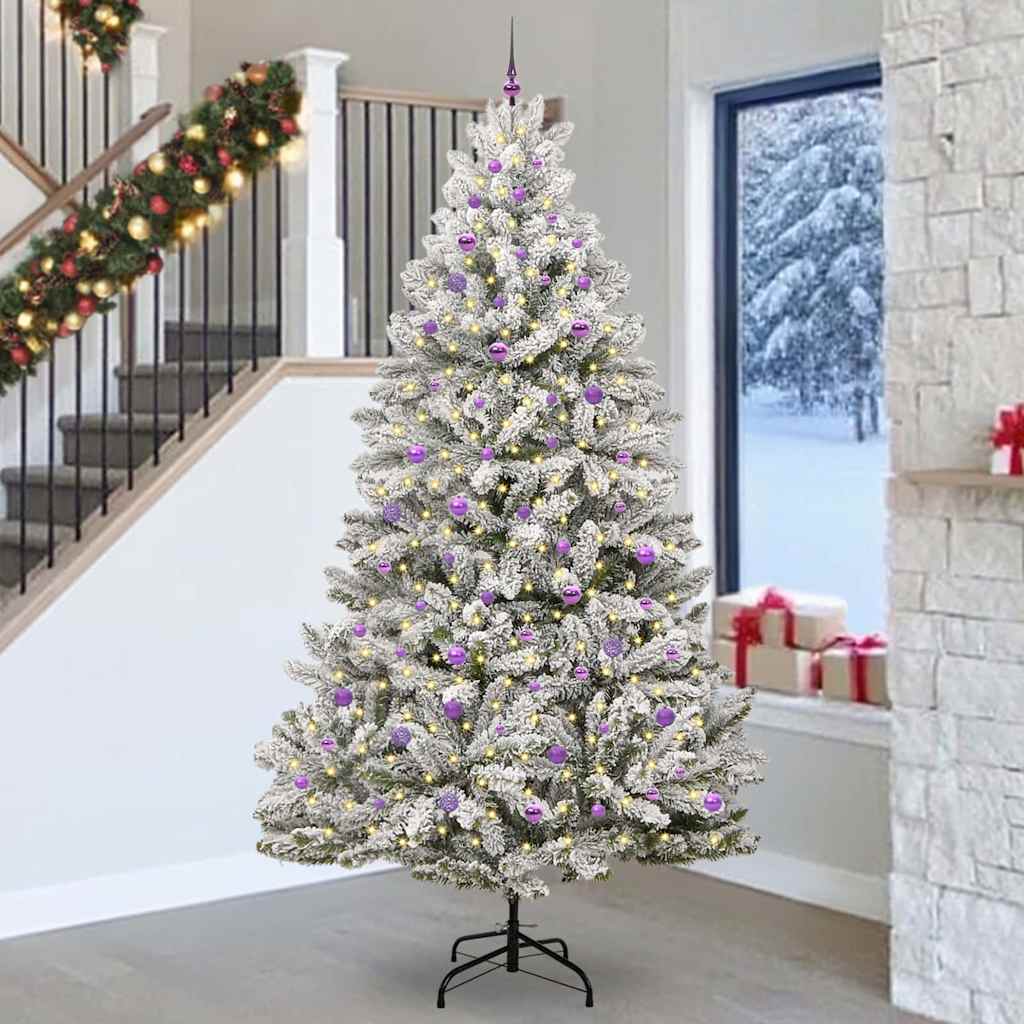 Albero di Natale artificiale Verde e Bianco 270 cm 3395781
