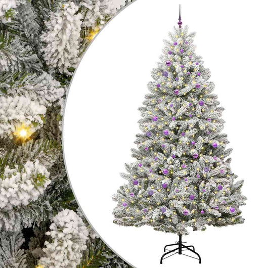 Albero di Natale artificiale Verde e Bianco 270 cm 3395781