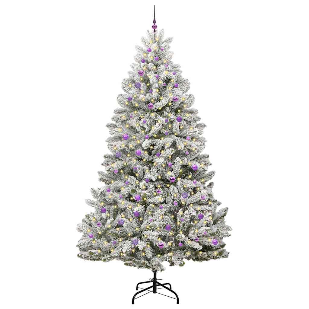 Albero di Natale Artificiale-Albero Natalizio con 300 LED Verde e Bianco 270 cm 218961