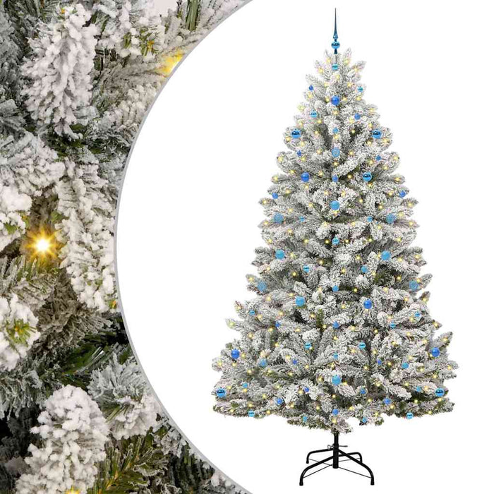 Albero di Natale Artificiale-Albero Natalizio con 300 LED Verde e Bianco 270 cm 813811