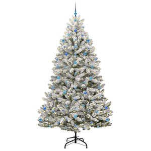 Albero di Natale Artificiale-Albero Natalizio con 300 LED Verde e Bianco 270 cm 813811