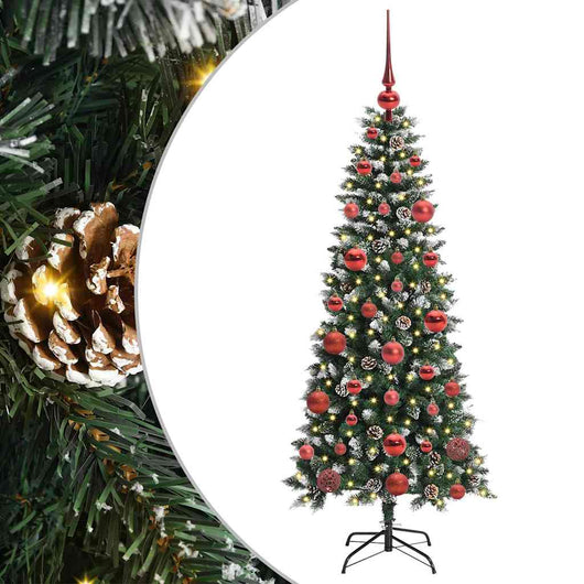 Albero di Natale Artificiale-Albero Natalizio con 150 LED Verde 150 cm 428158