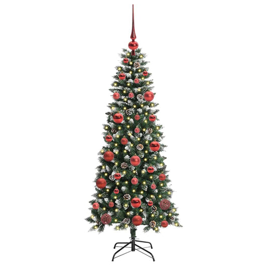 Albero di Natale Artificiale-Albero Natalizio con 150 LED Verde 150 cm 428158