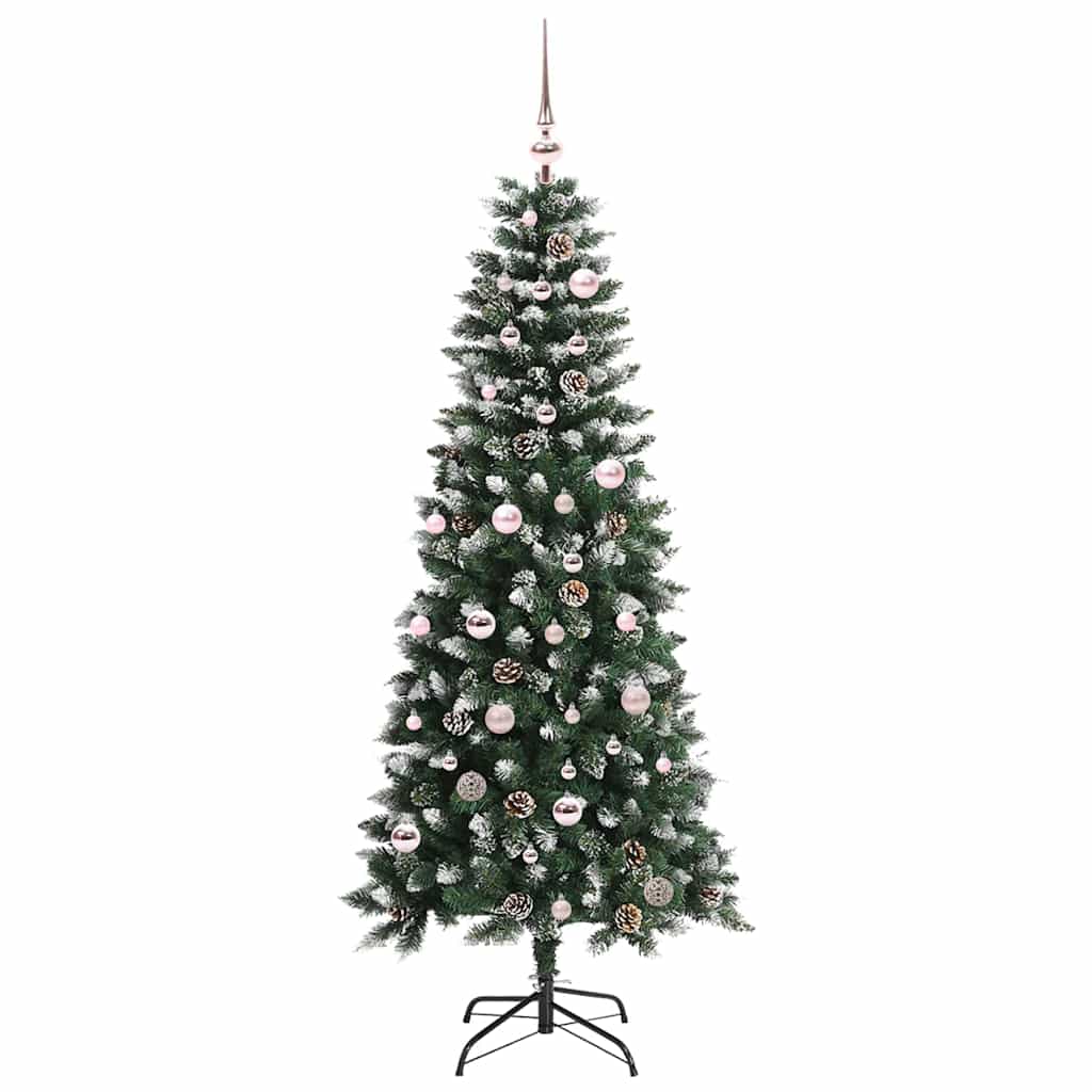 Albero di Natale Artificiale-Albero Natalizio con 150 LED Verde 150 cm 133367