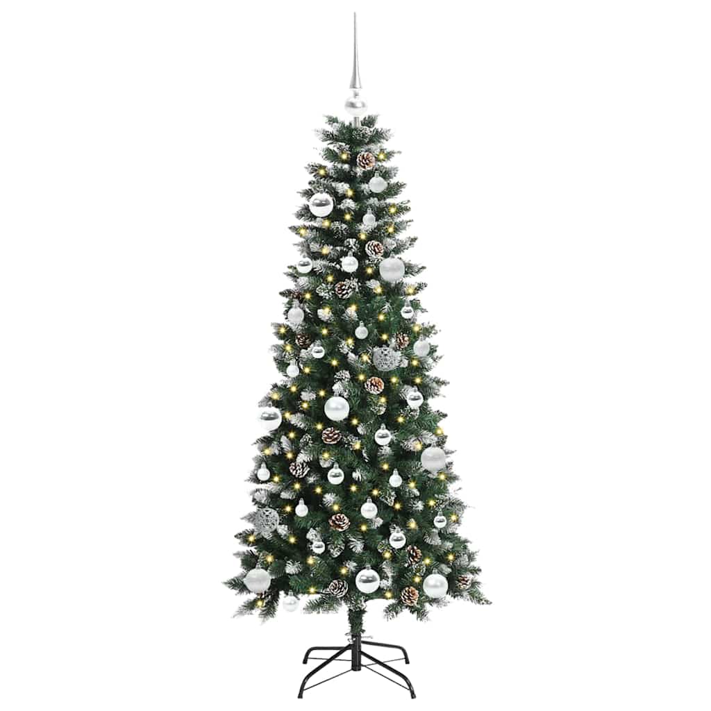 Albero di Natale Artificiale-Albero Natalizio con 150 LED Verde 150 cm 708328