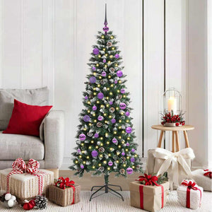 Albero di Natale artificiale con 150 LED Verde 66 x 66 x 150 cm 3395814