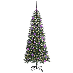 Albero di Natale Artificiale-Albero Natalizio con 150 LED Verde 150 cm 357056