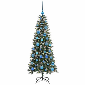Albero di Natale Artificiale-Albero Natalizio con 150 LED Verde 150 cm 398744