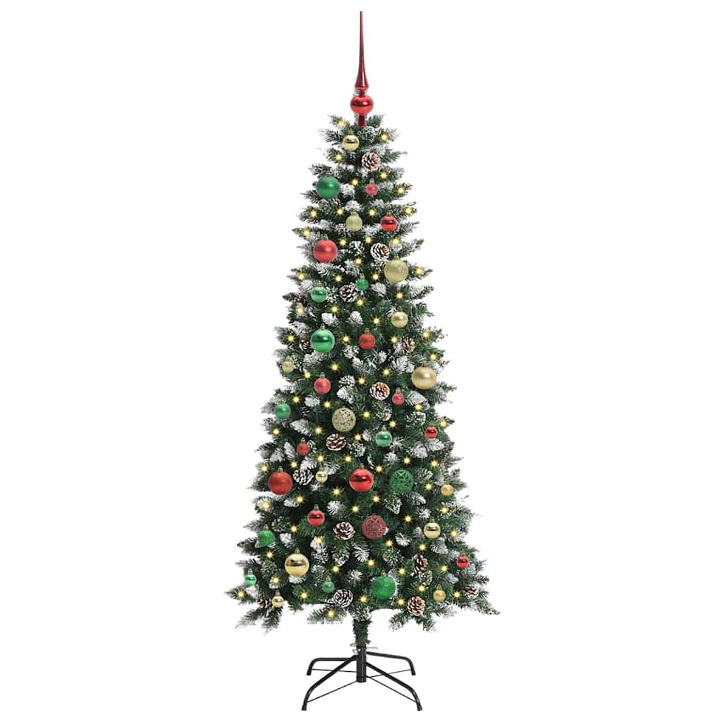 Albero di Natale Artificiale-Albero Natalizio con 150 LED Verde 150 cm 451126