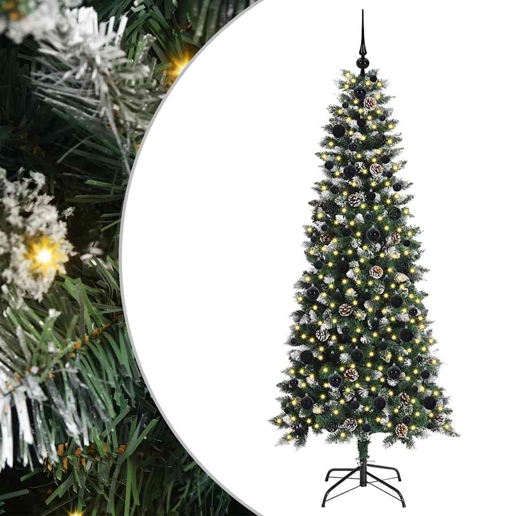 Albero di Natale Artificiale-Albero Natalizio con 300 LED Verde 180 cm 474285