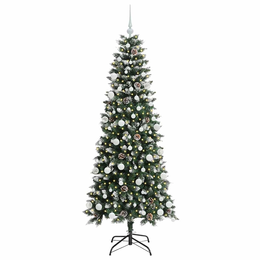 Albero di Natale Artificiale-Albero Natalizio con 300 LED Verde 180 cm 743983
